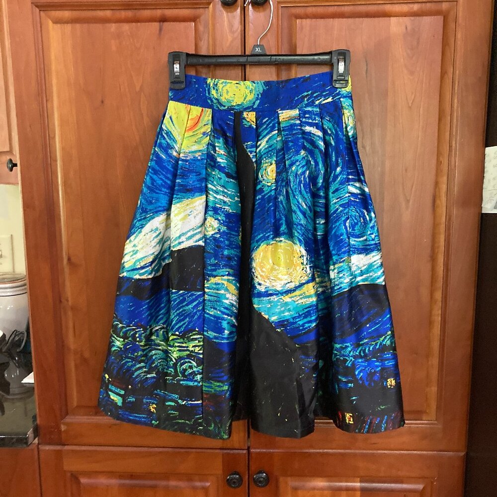 Van Gogh Starry Night a-line skirt